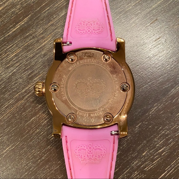 Glam Rock Rose Gold Watch with Jelly Strap - Picture 4 of 5